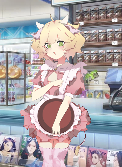 「はいはい！♡ シルヴィのメイドカフェへようこそ-むー！♡」

-グレース子牛