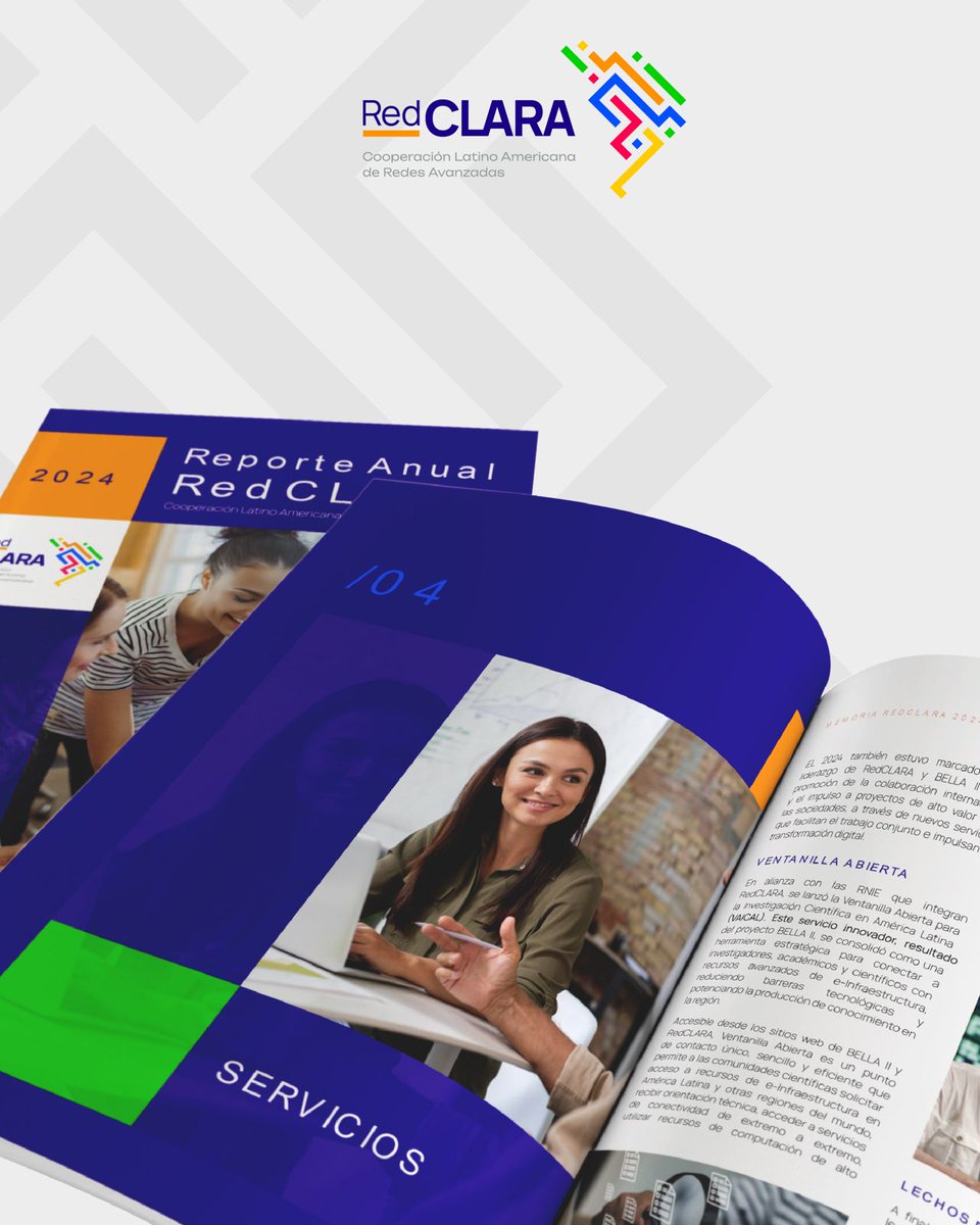 RedCLARA's tweet image. 🌎 Trabajamos para poner la conectividad al servicio del desarrollo educativo, científico y socioeconómico de América Latina y el Caribe.
💡 Seguimos construyendo un ecosistema digital más fuerte, colaborativo e innovador.
📘 Lee nuestro Reporte 2024: shorturl.at/IzVIa