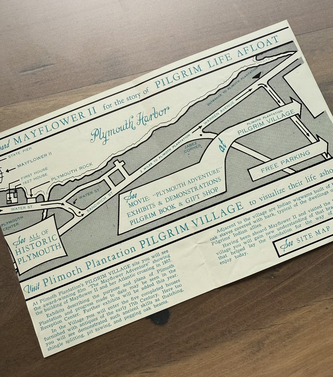 TheHistoryList's tweet image. Cool 1959 brochure for what is now called @plimothpatuxet.