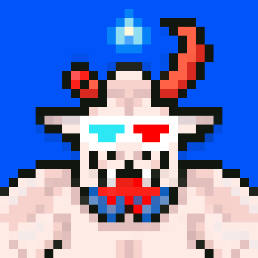 ✨Thar-Gann Minotaur Soul!  White fur, broken horn, ice magic, blood-dripping jaw, 3D glasses.  Epic battle-forged creature. Own a legend.

💰 Price: 4500 APE
👤 Seller: 0xE863...B018
🔗 soulswapper.xyz/collections/0x…