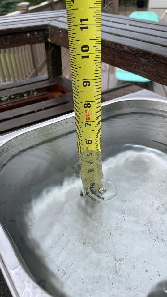 Danbury_WX's tweet image. Looks at these rainfall totals from today! Left is from Brian Coyman in New Fairfield and right is from Mike Switser in Newtown!