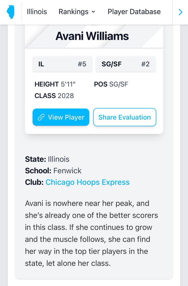 Avani Williams (@avaniwbball5) on Twitter photo Thanks <a href="/PGHByron/">Byron Xerxes Livsey</a> for the write up! It's been a great summer with CHE and excited to keep growing! Highlights from this past weekend in Ohio coming soon!!!
<a href="/ChiHoopsExpress/">(CHE) Jerald Davis</a> <a href="/PGHIllinois/">Prep Girls Hoops Illinois</a> <a href="/friargirlsbball/">Fenwick Girls Basketball</a> Thanks <a href="/PGHByron/">Byron Xerxes Livsey</a> for the write up! It's been a great summer with CHE and excited to keep growing! Highlights from this past weekend in Ohio coming soon!!!
<a href="/ChiHoopsExpress/">(CHE) Jerald Davis</a> <a href="/PGHIllinois/">Prep Girls Hoops Illinois</a> <a href="/friargirlsbball/">Fenwick Girls Basketball</a>
