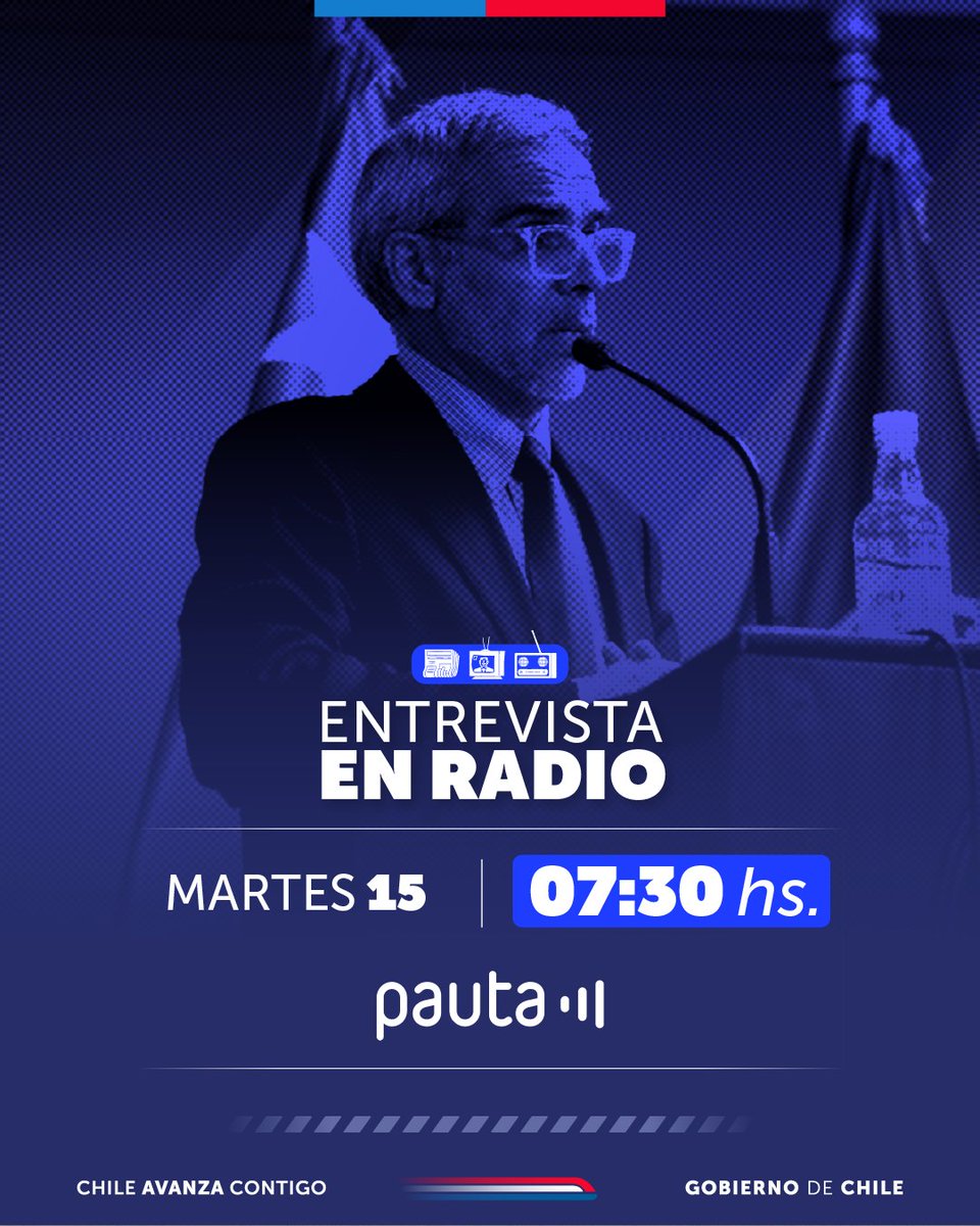 📡Comienza tu martes acompañando al ministro de Seguridad Pública, Luis Cordero, en la señal de Pauta FM.
Entérate de todo lo que hacemos por la seguridad de Chile y súmate a la conversación desde las 07:30 hrs 🎙️