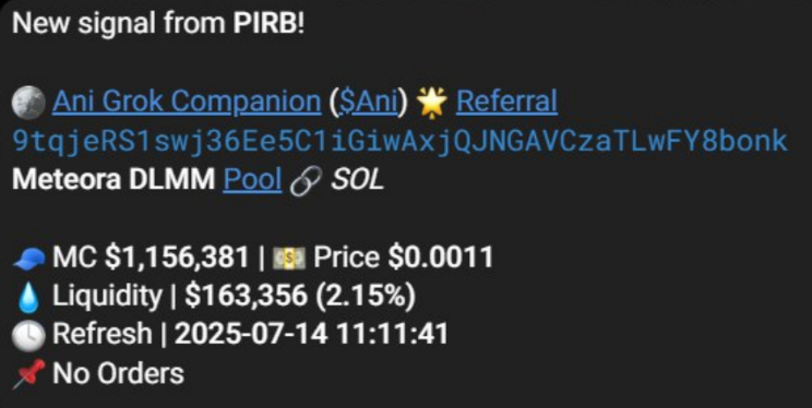 PIRB_ERC20's tweet photo. PIRB Signals called $Ani at

1.15M USD ➡️ 15.35M USD

Learn how to activate PIRB Signals directly in your @MaestroBots crypto sniper bot using the attached screenshot.