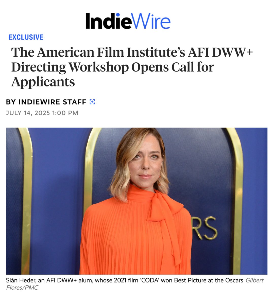 AFIConservatory's tweet image. 🎬Applications are open now for #AFIDWW+, a groundbreaking year-long program that educates emerging narrative filmmakers.
Apply to join the Class of 2027 now through September 3 at conservatory.afi.com/dww-how-to-app… @IndieWire
