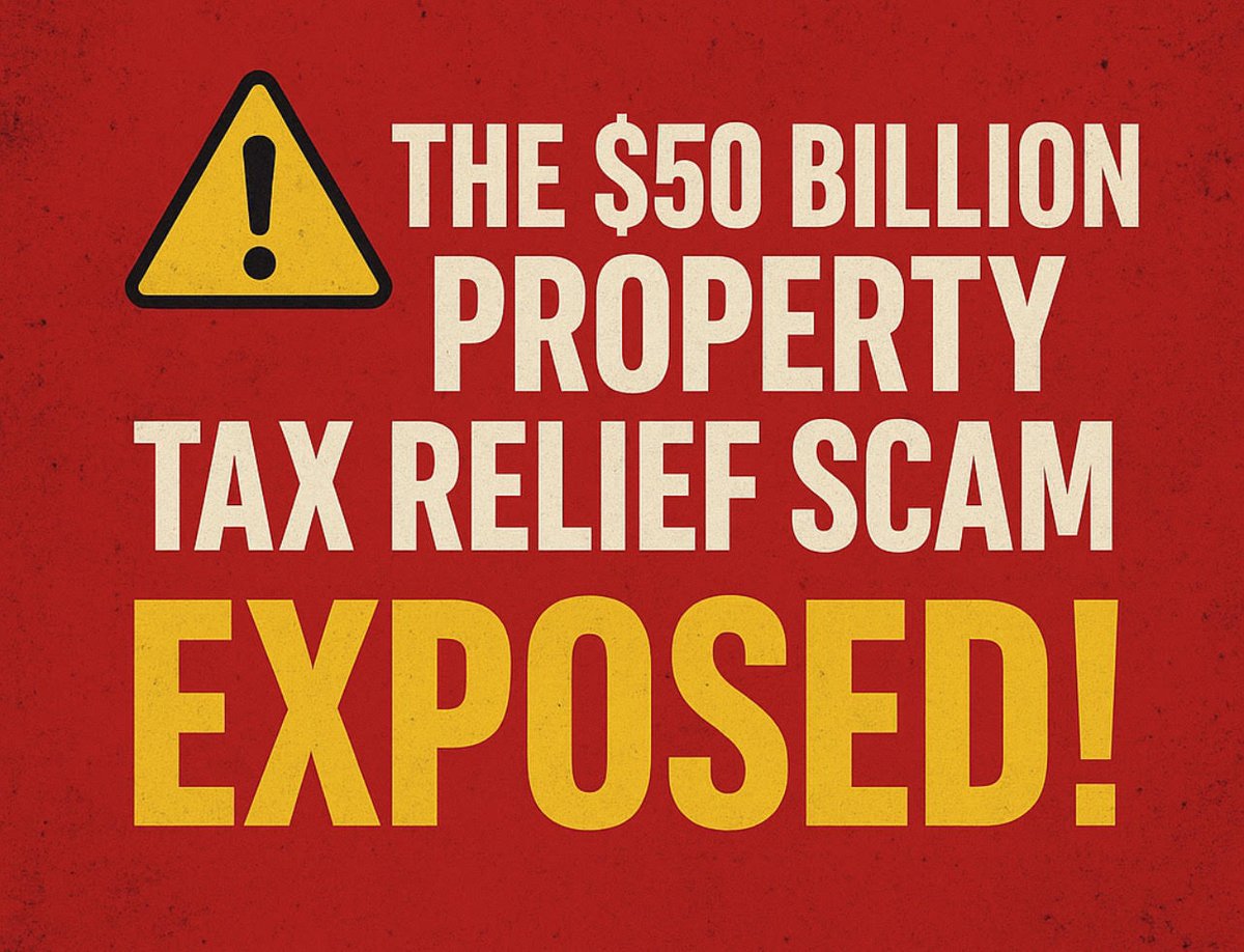 WestTexasPac's tweet image. Austin politicians want you to believe they “cut your property taxes.”
Here’s what they REALLY did:
– Took $50 BILLION from taxpayers
– Gave it to local governments
– Watched your tax bill go UP
👉 Don’t fall for the lies.
🌞 Eliminate property taxes. Put Texans first.