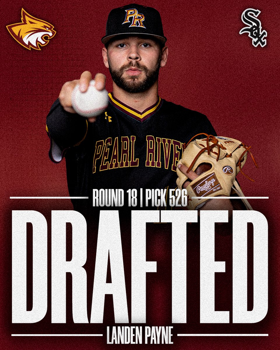 PRCC Athletics (@prccathletics) on Twitter photo ANOTHER ONE! 💪
Former Wildcat and current <a href="/SouthernMissBSB/">Southern Miss Baseball</a> reliever Landen Payne has had his named called! The <a href="/whitesox/">Chicago White Sox</a> have selected him with the 526th pick in the 2025 MLB Draft!
Make it four on the day for <a href="/PRCC_Baseball/">Pearl River Baseball</a>!
#RRR🐾 ANOTHER ONE! 💪
Former Wildcat and current <a href="/SouthernMissBSB/">Southern Miss Baseball</a> reliever Landen Payne has had his named called! The <a href="/whitesox/">Chicago White Sox</a> have selected him with the 526th pick in the 2025 MLB Draft!
Make it four on the day for <a href="/PRCC_Baseball/">Pearl River Baseball</a>!
#RRR🐾