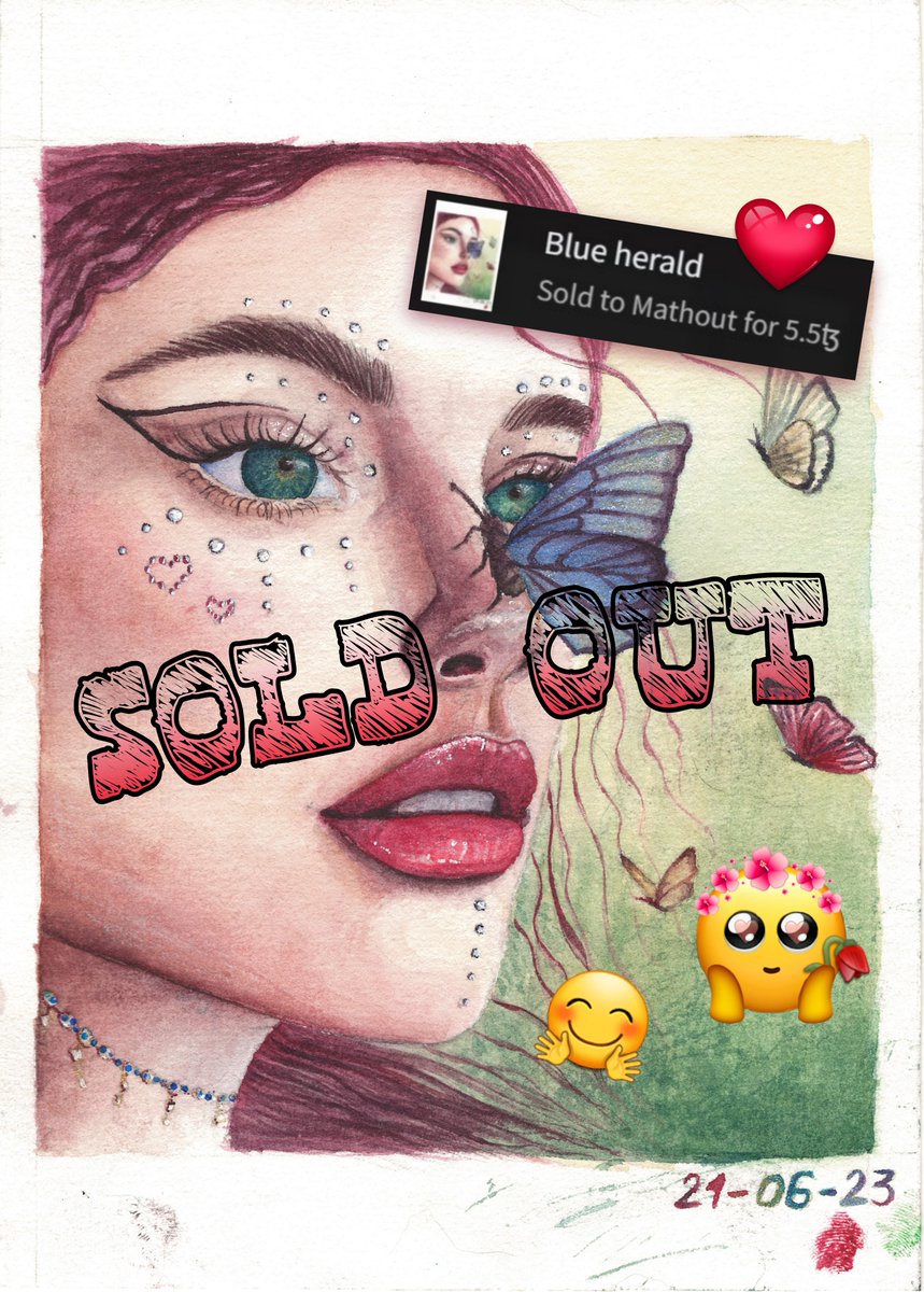 SOLD OUT 🩷
I can't believe my eyes 🥹

<a href="/Mathouttt/">Mathout</a>  has collected the latest edition of "𝘉𝘭𝘶𝘦 𝘩𝘦𝘳𝘢𝘭𝘥" 🙌 
I'm so grateful to you! ❤️❤️❤️
It is a joy to see my art in the collection of such a talented, wonderful artist 🫶🥰🤗