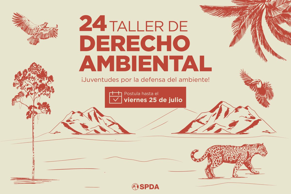 📚¡Postula al Taller de Derecho Ambiental de la SPDA!

🎓¿Eres estudiante o recién egresado(a) de Derecho o de una carrera afín y te gustaría profundizar tus conocimientos en temas ambientales?

📍Inscríbete aquí: bit.ly/4lUI4nY
🔗Más información: bit.ly/3GMkPgN