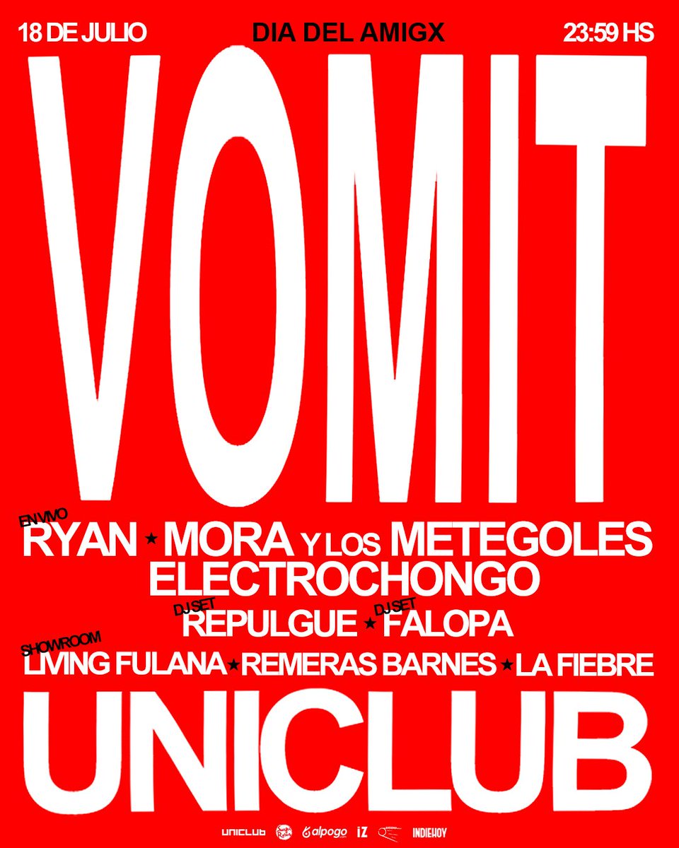 últimas 100 entradas para este viernes en la vomit
DJ Repulgue mega set