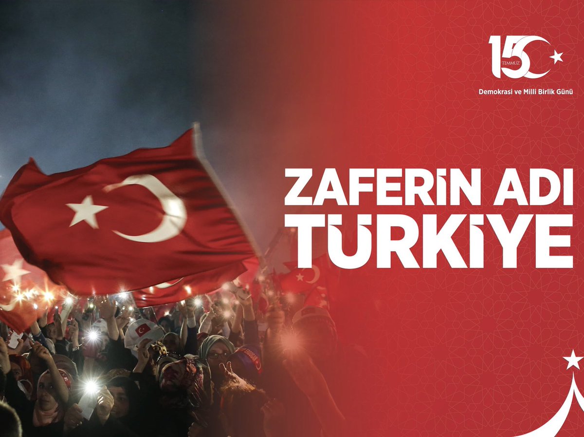 'Ne destanlar yazılır memleket sevdasından..'  
#15Temmuz 🇹🇷🇹🇷🇹🇷

Vatanımız ve demokrasimiz için mücadele eden, bu uğurda hayatını kaybeden şehitlerimizi rahmet ve minnetle anıyor, kahraman gazilerimize şükranlarımı sunuyorum.