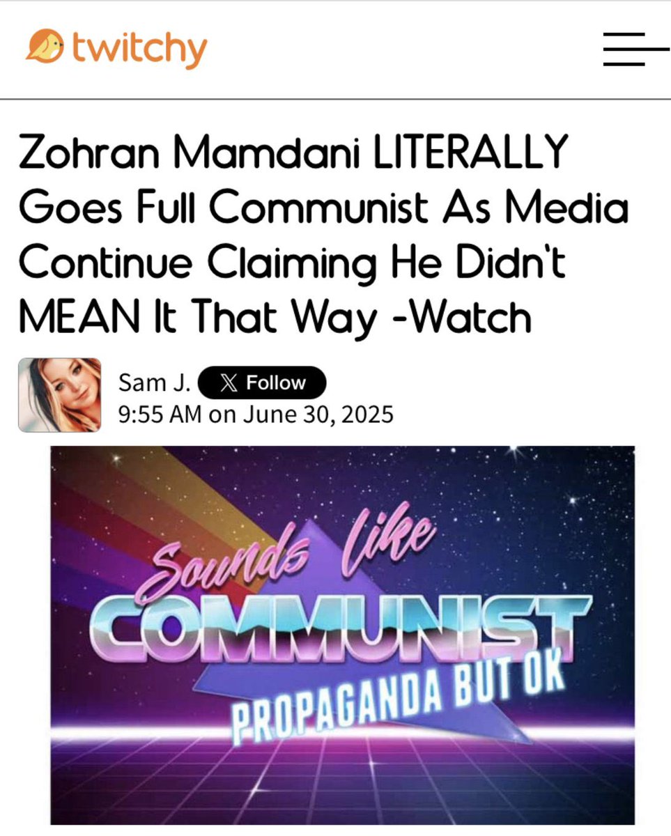 💥Hank💥 (@hankishtwitzone) on Twitter photo Dear <a href="/ZohranKMamdani/">Zohran Kwame Mamdani</a> you are a vile IslamoMarxist who as a fanatical Islamist doesn’t believe in Israel’s right to exist and as a true Communist wants to confiscate private property! Your disturbing record of promoting radical Islamism and advocating Communism speaks for itself! Dear <a href="/ZohranKMamdani/">Zohran Kwame Mamdani</a> you are a vile IslamoMarxist who as a fanatical Islamist doesn’t believe in Israel’s right to exist and as a true Communist wants to confiscate private property! Your disturbing record of promoting radical Islamism and advocating Communism speaks for itself!