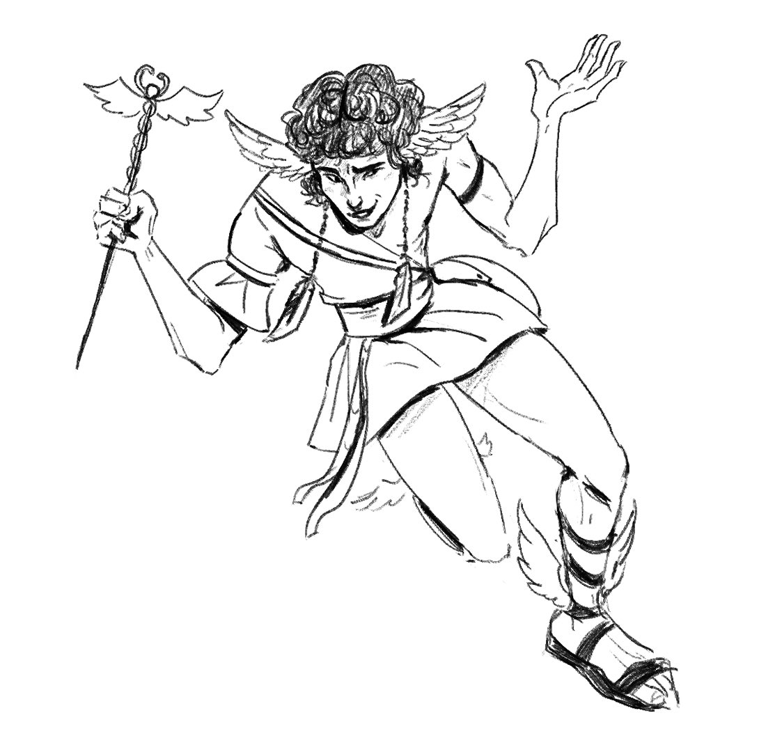 Sketch of Herpes 

#GreekMythology #Hermes
