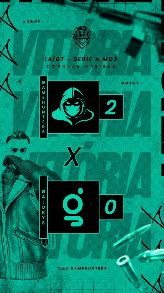 Vencemos a <a href="/galorysgg/">GALORYS</a> AC pelo placar de 2-0 valido pela Serie A da <a href="/GamersClubCS/">Gamers Club Counter-Strike</a> 

#LetsHunt