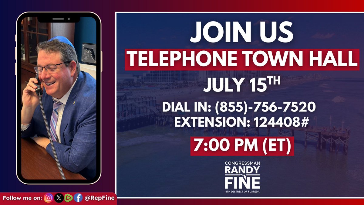 Join me for my first telephone town hall tomorrow at 7 PM!