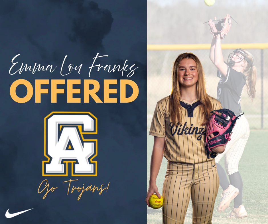Emma Lou Franks (@emma_lou2027) on Twitter photo Grateful to have received an offer from the coaches at CACC today! Excited for the opportunity—Thank you! Go Trojans! <a href="/GregShivers/">Greg Shivers</a> <a href="/Steve42Lewis/">Steve Lewis</a> <a href="/CACC_Softball/">CACC Softball</a> Grateful to have received an offer from the coaches at CACC today! Excited for the opportunity—Thank you! Go Trojans! <a href="/GregShivers/">Greg Shivers</a> <a href="/Steve42Lewis/">Steve Lewis</a> <a href="/CACC_Softball/">CACC Softball</a>
