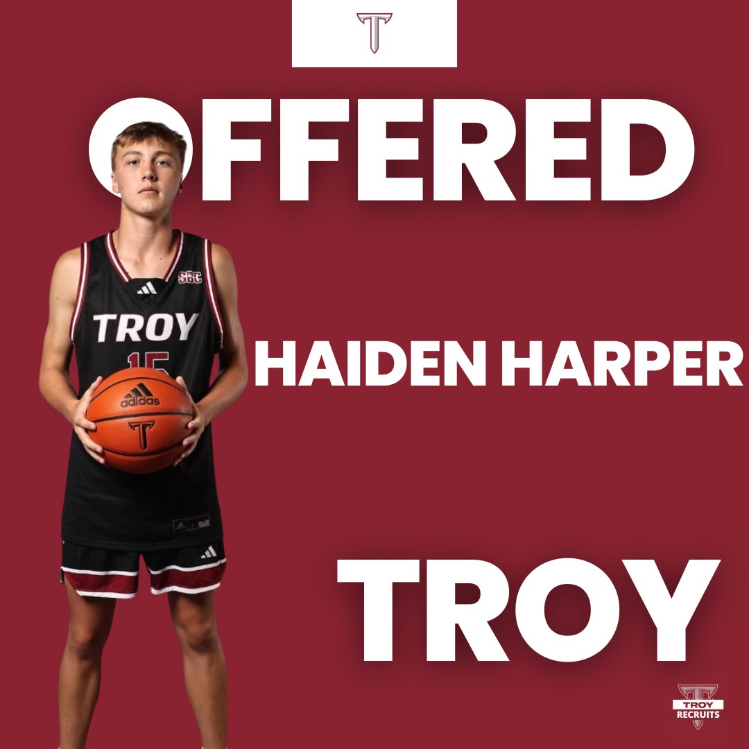 BREAKING: Haiden Harper (<a href="/HaidenHarper1/">Haiden Harper</a>), a 6’1” Class of 2026 standout from Lee-Scott Academy, has been OFFERED by Troy Basketball <a href="/TroyTrojansMBB/">Troy Trojans MBB</a> . 

Harper, who stars as both a shortstop on the diamond and a point guard on the court, was recently named 3A Boys’ Basketball 2nd