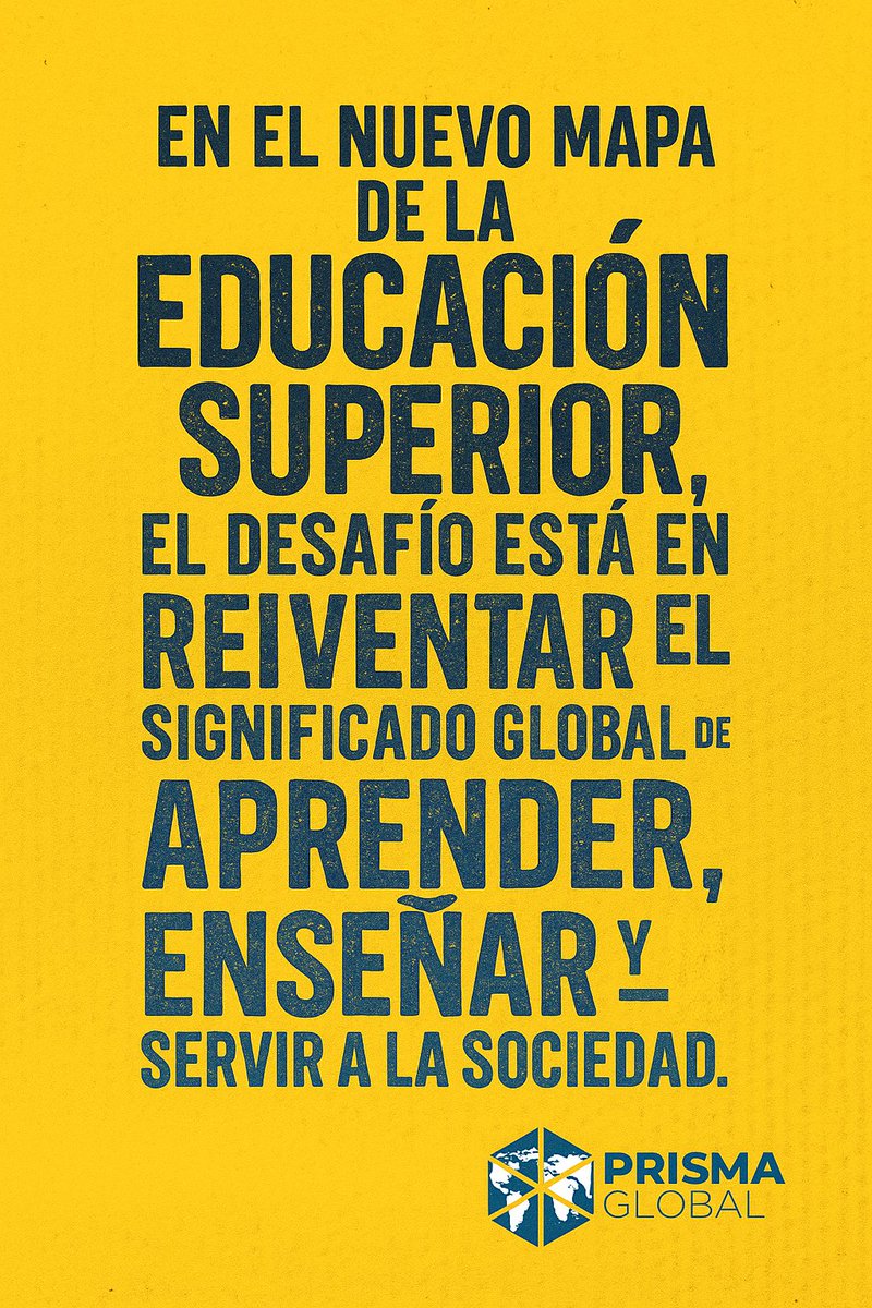 La #educaciónsuperior no puede seguir los mismos mapas de siempre.
El verdadero desafío es reinventar el significado de lo que necesita cambiar.
Hoy, la transformación es la prioridad que importa.
#InnovaciónEducativa #PrismaGlobal #AprenderEnseñarServir #ReinvenciónAcadémica