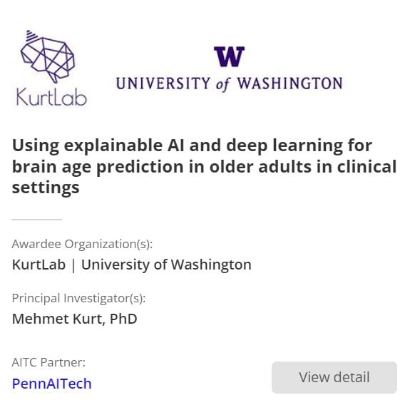 a2 Collective #awardee <a href="/KurtLabResearch/">Mehmet Kurt</a> + <a href="/UW/">University of Washington</a> are piloting explainable AI to predict brain age from clinical data in older adults. Led by Mehmet Kurt with <a href="/pennaitech/">PennAITech</a>. #cohort4 #ADRD #AI #brainhealth #machinelearning a2collective.ai/awardees/kurtl…