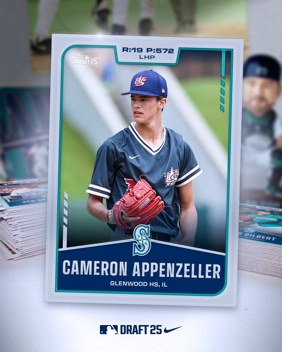 MsPlayerDev's tweet image. Final stretch.
With our 19th-round pick, we've selected LHP @CamAppenzeller from Glenwood HS (IL)! #MLBDraft