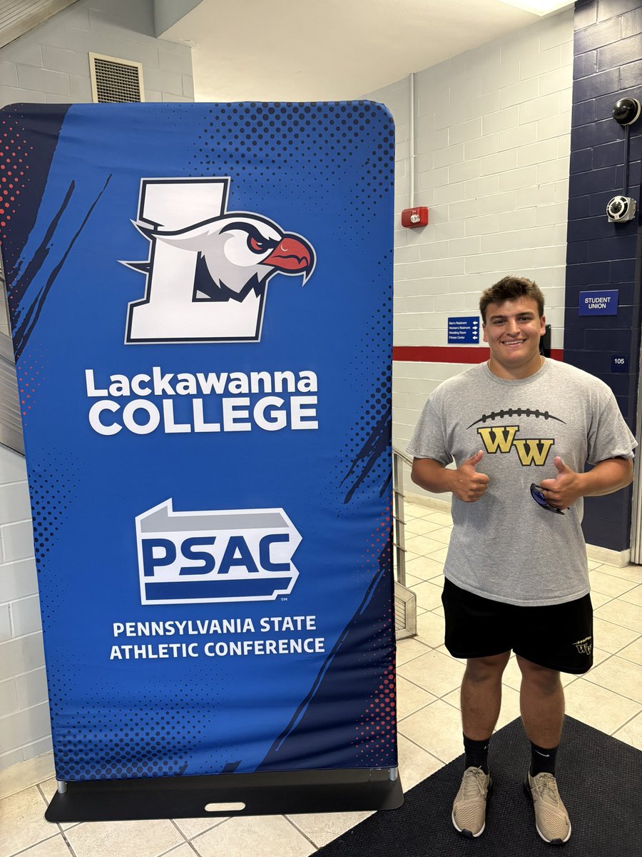 I had an amazing time on my visit to <a href="/falconssports/">Lackawanna College Falcons</a> today! It was great to finally get on campus. I had a very good talk with Coach <a href="/markduda73/">Mark Duda</a> and am super excited to come back to campus and go to a game this year!! Huge thanks to everyone at Lackawanna who helped me today