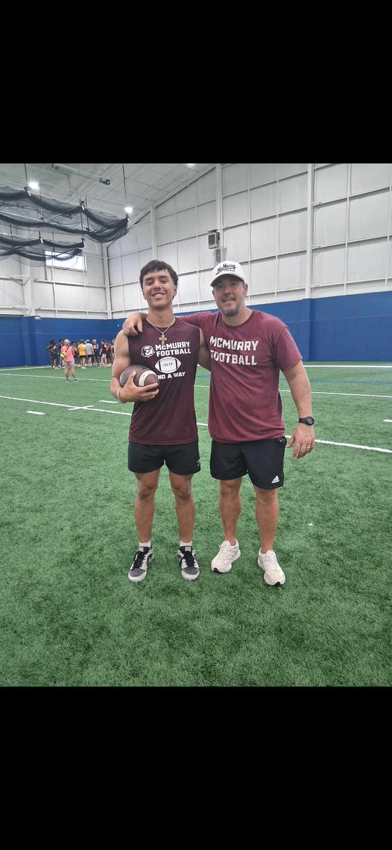 Had a great time at <a href="/McMURRYFOOTBALL/">McMURRY FOOTBALL</a>! Thank you again to <a href="/CoachNealMcM/">JORDAN NEAL</a> for the camp invite! I look forward to keeping in touch during the season!   Proverbs 3:5-6✝️ <a href="/HoovM/">Coach Hoover</a> <a href="/CoachMNewby/">Matthew Newby</a> <a href="/IamCoachWash/">Correy Washington</a>