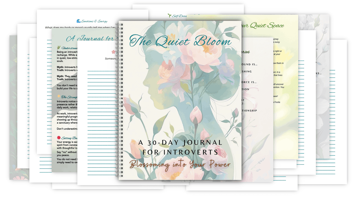 New! "The Quiet Bloom, a 30-Day Journal for Introverts" created by Ruth Anita Foote. Are you feeling overwhelmed or creatively blocked? This is your soft reset — a quiet space to reflect, realign, and reconnect with your inner peace. No to-do lists... lorenebiz.com/RuthQuietBloom