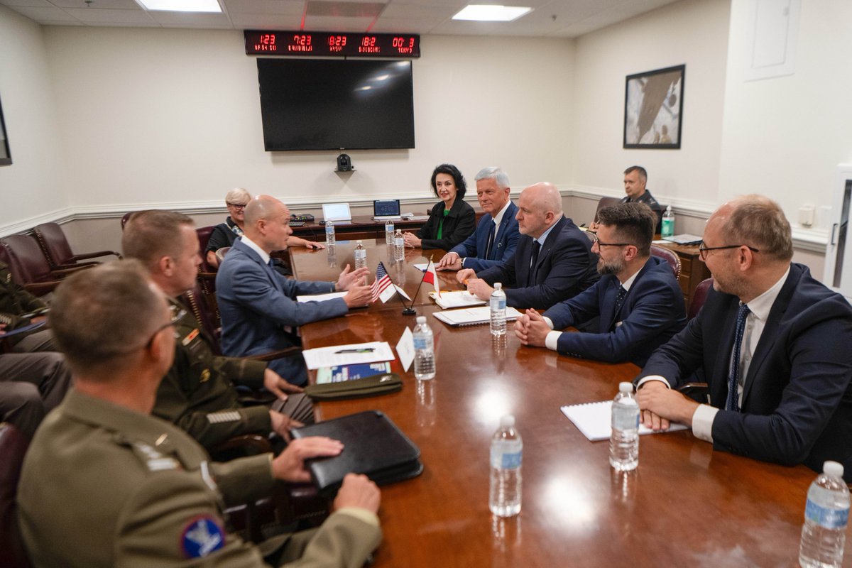 Embassy of Poland U.S. (@polishembassyus) on Twitter photo The delegation of 🇵🇱 MPs has kicked off key talks with the 🇺🇸 administration—meeting Alton Buland, Principal Director for EUR-NATO at <a href="/DeptofDefense/">Department of Defense 🇺🇸</a> and Charles McLaughlin, Senior Director for Europe at the NSC. Strong transatlantic ties and security coop. were on the agenda. The delegation of 🇵🇱 MPs has kicked off key talks with the 🇺🇸 administration—meeting Alton Buland, Principal Director for EUR-NATO at <a href="/DeptofDefense/">Department of Defense 🇺🇸</a> and Charles McLaughlin, Senior Director for Europe at the NSC. Strong transatlantic ties and security coop. were on the agenda.