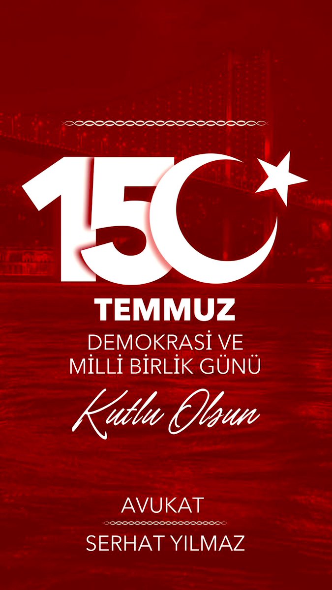 15 Temmuz’da milletin iradesine, demokrasimize ve hukuk devletine canı pahasına sahip çıkan aziz şehitlerimizi rahmetle, kahraman gazilerimizi minnetle anıyorum.

Egemenlik Kayıtsız Şartsız MİLLETİNDİR🇹🇷