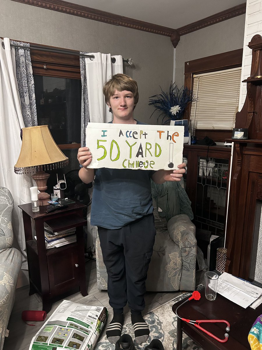 Challenge Accepted !Please help me welcome Luther of Franklin, IN He has stepped up to take on our 50 Yard Challenge, committing to mowing 50 free yard for the elderly, disabled , single parents and veterans in his  city . We’re so excited to have you in the family, Luther