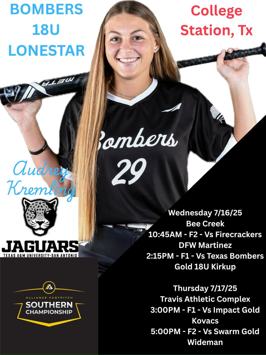 Pool schedule for Alliance Southern Championship! <a href="/BombersLonestar/">Bombers 18u LS, 16u HTX/CTX/CC, 14u LS SETX</a> <a href="/TamusaSoftball/">TAMUSA Softball</a>
