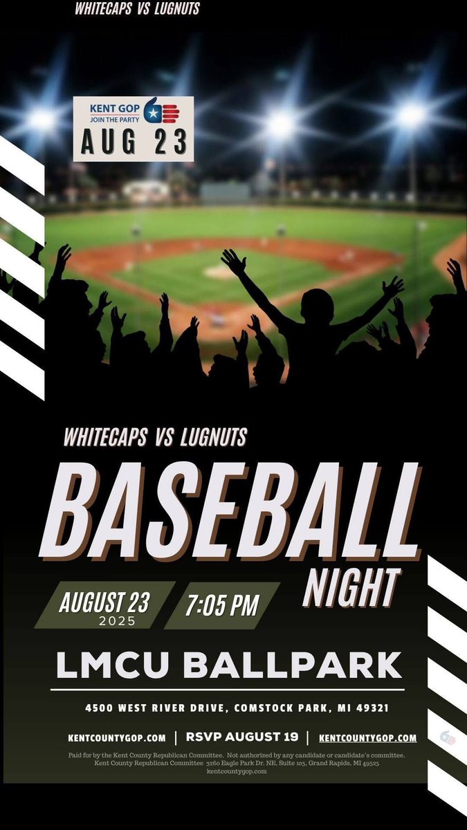 RealMiguelPilar's tweet image. On August 23rd, bring your family and friends out for a night of baseball with the @kentgop. Come hang out, make memories, and connect with fellow conservative. Rsvp below! ⬇️
kentcountygop.com/baseball_night…