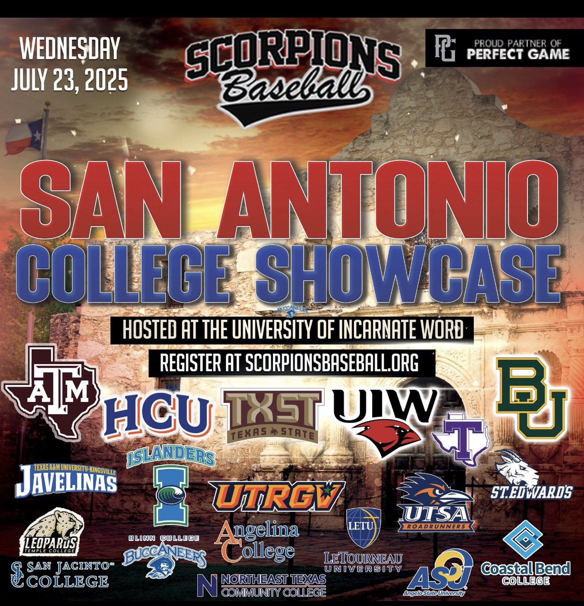 Jacob Curtis (@jakecurtisfr) on Twitter photo I will be playing in this Scorpions Showcase 7/23/2025! I hope to see you in the stands watching my team and I play!
2027 C/Utility UNCOMMITTED
<a href="/earleybaseball/">Michael Earley</a> <a href="/CoachHutchman26/">Jason Hutchins</a>
<a href="/HCUHuskiesBSB/">HCU Baseball</a> <a href="/trouty16/">Steven Trout</a> <a href="/JKelly_49/">Jason Kelly</a>
<a href="/Matlock_UTRGV/">Derek Matlock</a> <a href="/RobMtz_UTRGV/">Rob Martinez</a>
<a href="/KBrooks15/">Kevin Brooks</a> <a href="/fsmith27/">Fuller Smith</a> <a href="/RD_Spiehs/">RD Spiehs</a> I will be playing in this Scorpions Showcase 7/23/2025! I hope to see you in the stands watching my team and I play!
2027 C/Utility UNCOMMITTED
<a href="/earleybaseball/">Michael Earley</a> <a href="/CoachHutchman26/">Jason Hutchins</a>
<a href="/HCUHuskiesBSB/">HCU Baseball</a> <a href="/trouty16/">Steven Trout</a> <a href="/JKelly_49/">Jason Kelly</a>
<a href="/Matlock_UTRGV/">Derek Matlock</a> <a href="/RobMtz_UTRGV/">Rob Martinez</a>
<a href="/KBrooks15/">Kevin Brooks</a> <a href="/fsmith27/">Fuller Smith</a> <a href="/RD_Spiehs/">RD Spiehs</a>