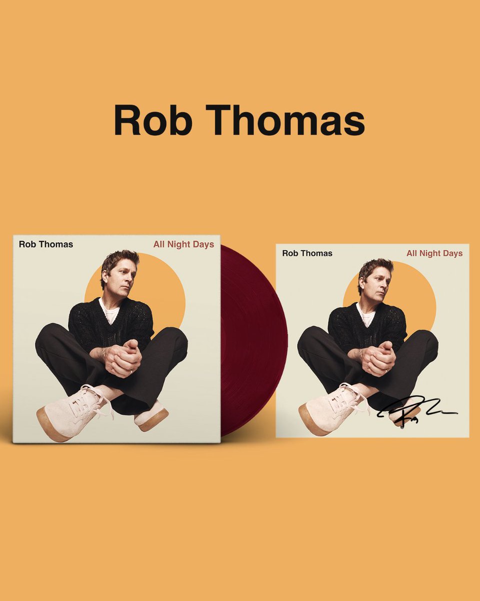 ThisIsRobThomas's tweet image. Signed copies of my new album &apos;All Night Days&apos; are available exclusively on my website ✍️💿 rob-thomas.lnk.to/AllNightDays