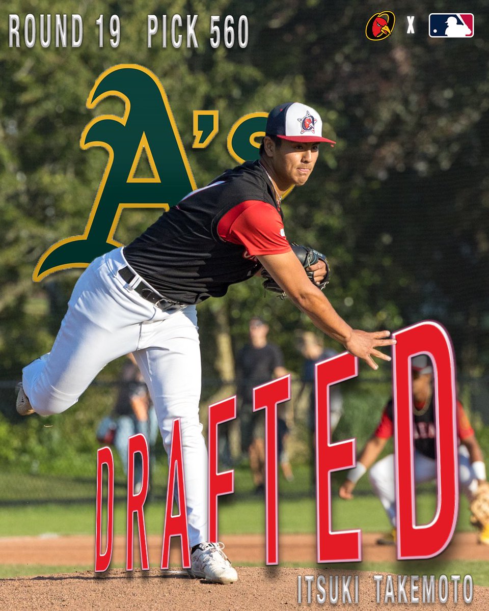 SUKI.

In the 19th Round, the <a href="/Athletics/">Athletics</a> have selected current Firebird RHP/UTIL Itsuki Takemoto (<a href="/HawaiiBaseball/">Hawaii Baseball</a>).

Congrats, <a href="/itsuki1717take/">ITSUKI TAKEMOTO</a>!