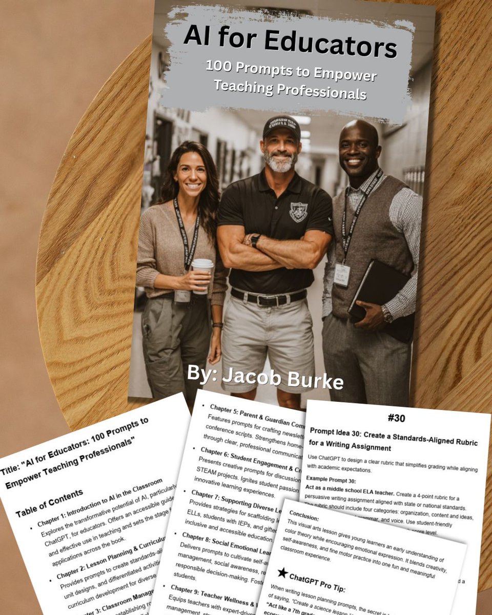 FutureEdgePlus's tweet image. Teachers — this one's for you.
AI for Educators includes 100 practical prompts and simple ways to bring AI into your classroom. Whether you're brand new or just need fresh ideas, this book will help you lower stress and create real solutions for your classroom. D.M. for info...