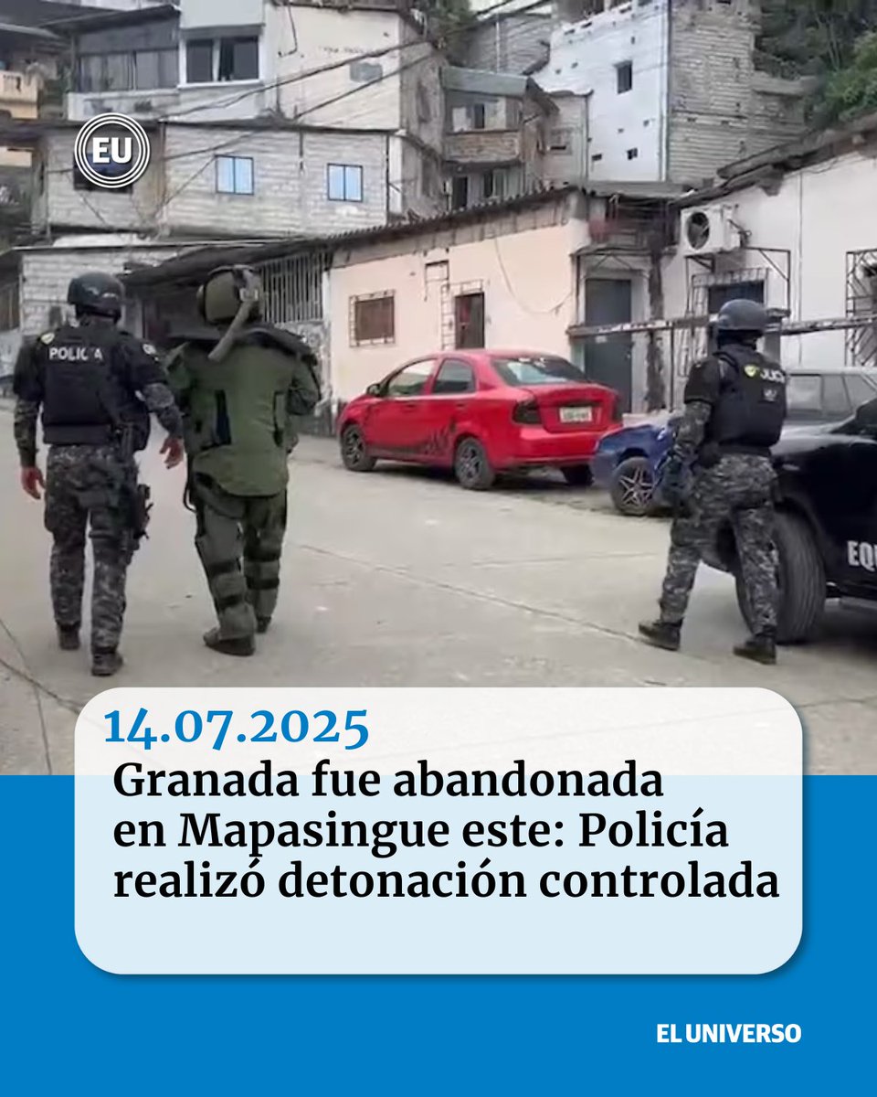 eluniversocom's tweet image. #Granada fue abandonada en #Mapasingue este: Policía realizó detonación controlada ow.ly/XQ3350WpBJt