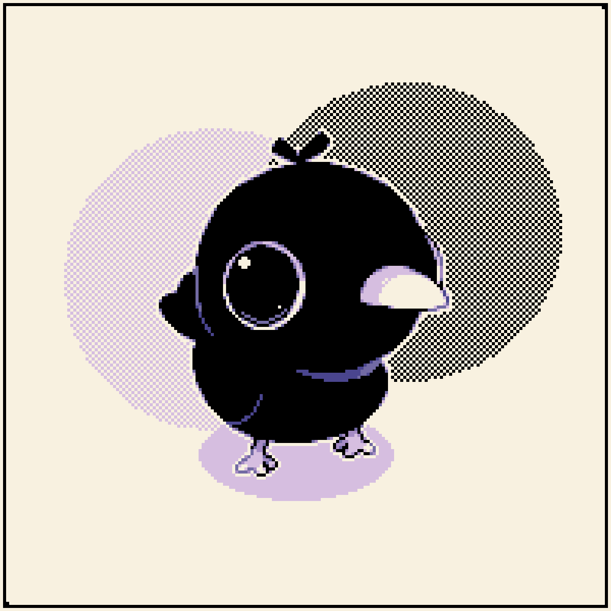 Day 319: ⚫🟣⚪
#pixelart