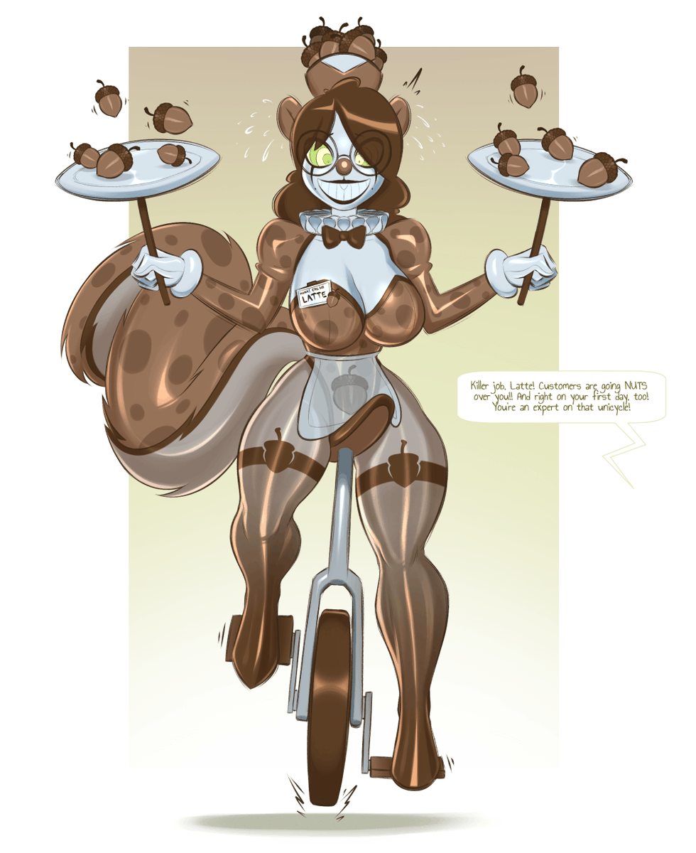 Commission for Diny! Latte takes up a part time job as a clown hoping nobody recognizes her, but it turns out she's quite skilled and gets to work for a little longer than anticipated!!