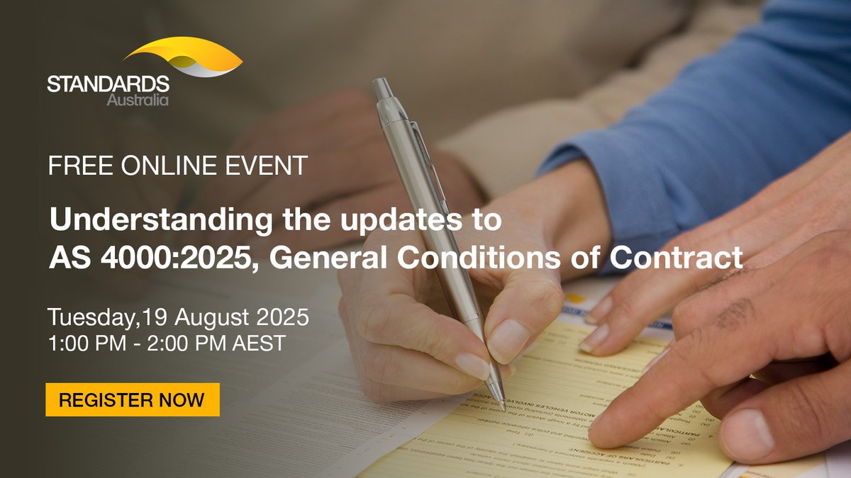 AS 4000 General Conditions of Contract has been updated for the first time since 1997! Join our free webinar to unpack the changes:  🗓 12 Aug | 🕐 1–2PM AEST | 💻 Online - register now: eventbrite.com.au/e/understandin…