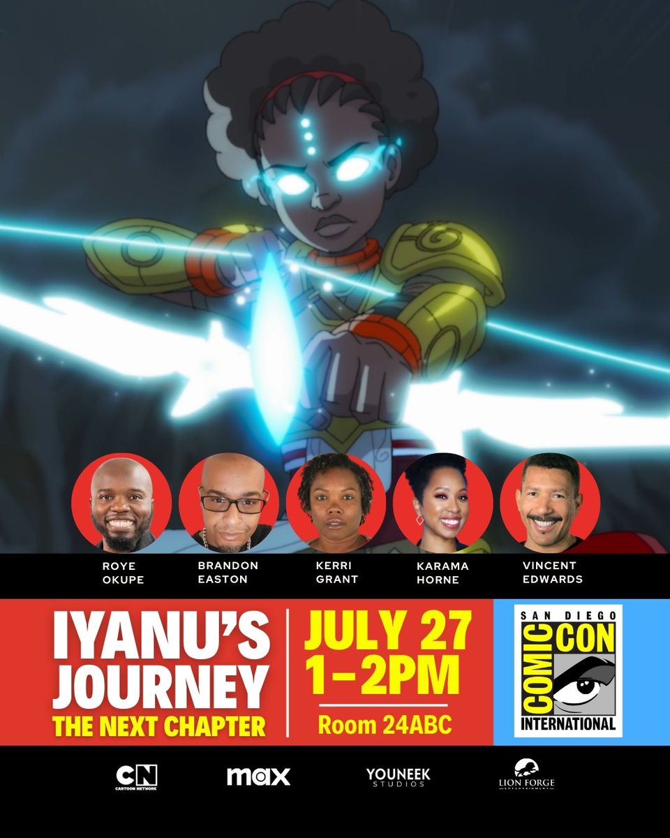 LionForgeEnter's tweet image. Comic-Con! 📣
Sunday, July 27 @ 1 PM PT — Catch the Iyanu crew for exclusive prequel footage, new Season 2 hints, and secrets we’re dying to share. Then hit the @darkhorsecomics booth for a book signing right after!
#SDCC2025 #Iyanu #TeamChosen #ComicCon #DarkHorseComics