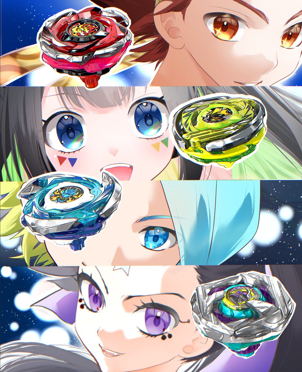 Y_ai_beyblade's tweet photo. チームペルソナ🔴🟡🔵🟣

#BEYBLADEX 
#ベイブレードX https://t.co/9uUbQchpNH
