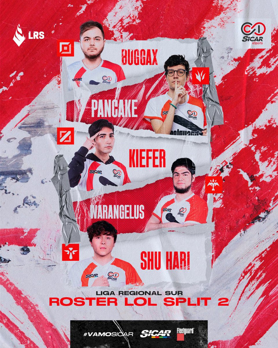 Comienza un nuevo split en la <a href="/Lolacelatam/">Ligas regionales LATAM x ACE</a>  #LRS con este tremendo roster

🛡️ <a href="/Buggaxlol/">Buggax</a> 
💥 <a href="/Pancakelol_/">Pancake</a> 
🧙‍♂️ <a href="/Kieferlol1/">Kiefer</a> 
🏹 <a href="/WarangeIus/">Warangelus</a> 
❤️‍🩹 <a href="/chujari/">Shu Hari</a> 

🧠 <a href="/Smythz_lol/">Ulises 🇦🇷 ⭐⭐⭐</a> 
👕 <a href="/1Thoryn/">Thoryn</a> 

Vamos con todo por este segundo split en nuestro primer año de competencia 🙌

#VamoSicar