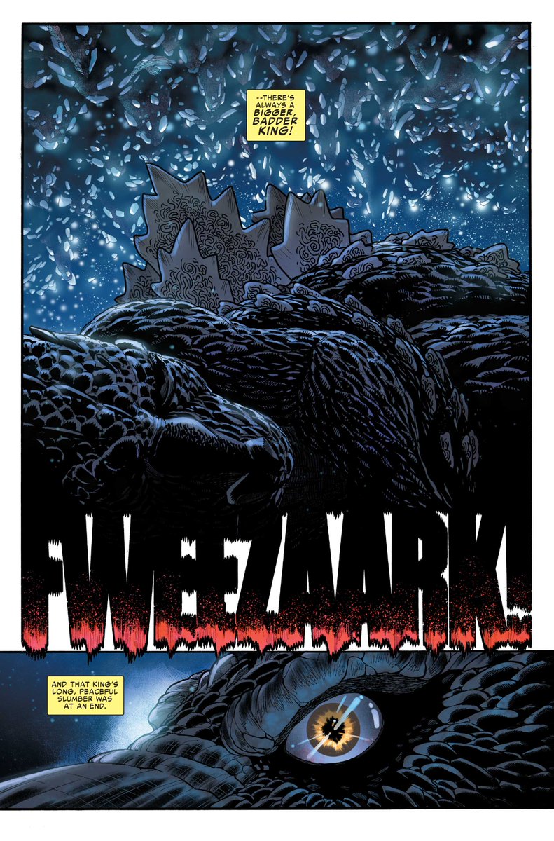 Godzilla_Toho's tweet image. 👀 FULL PREVIEW: Check out six pages from 'Godzilla Destroys the Marvel Universe' #1 before it arrives in comic shops on July 16! ow.ly/2VVj50WpB6s