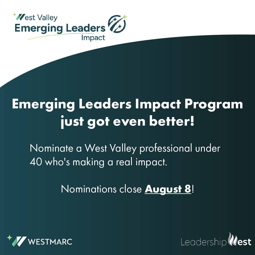 🌟 Nominate an Emerging Leader!

The Emerging Leaders Impact Award honors professionals under 40 who are creating real change in education, healthcare, economic opportunity, and more.

📅 Nominations close: August 8, 2025!

🔗 westmarc.org/emergingleader…