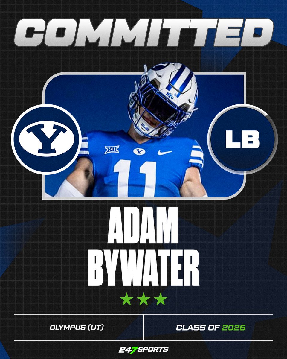BREAKING: Salt Lake City Olympus linebacker Adam Bywater has committed to BYU, giving the Cougars another impressive in-state recruiting victory this cycle  247sports.com/article/byu-la…