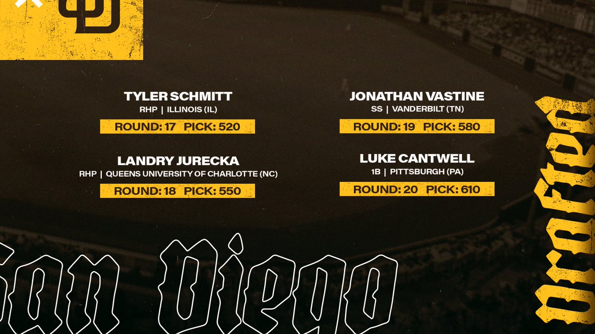San Diego Padres (@padres) on Twitter photo Here are our picks from Day 2 of the 2025 MLB Draft! Here are our picks from Day 2 of the 2025 MLB Draft!