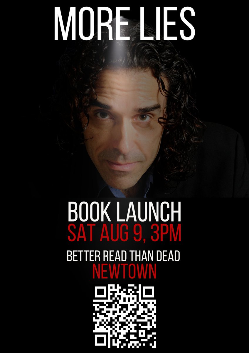 Join #richardjamesallen and #TugDumbly for a performative launch of Richard's first novel, MORE LIES, at Better Read Than Dead bookshop in Newtown on Sat Aug 9, 3pm. 

"A rollercoaster romp," Emma Lee's Blog.

Register here: betterreadevents.com/events/more-li…
