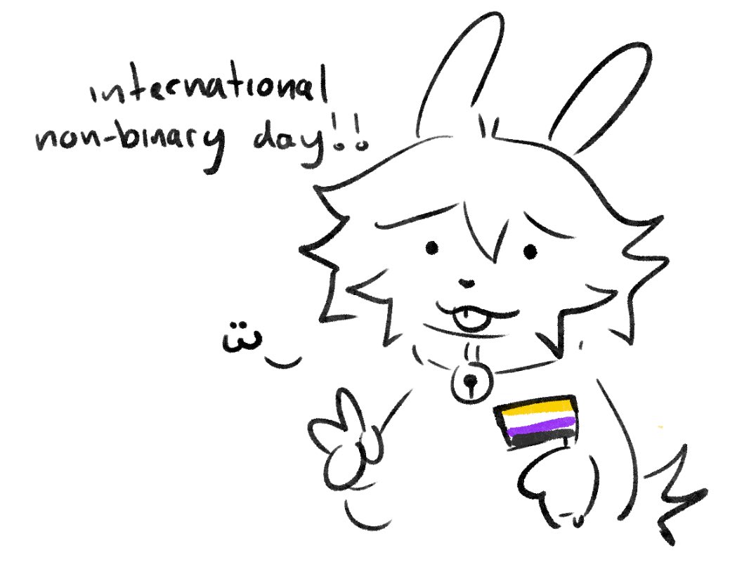 goofleegoober's tweet image. happy international non-binary day everyone !!
i use they/them and mainly go by gender neutral terms
please stay safe out there my other enbys and trans gang in these hard times
we’re stronger together