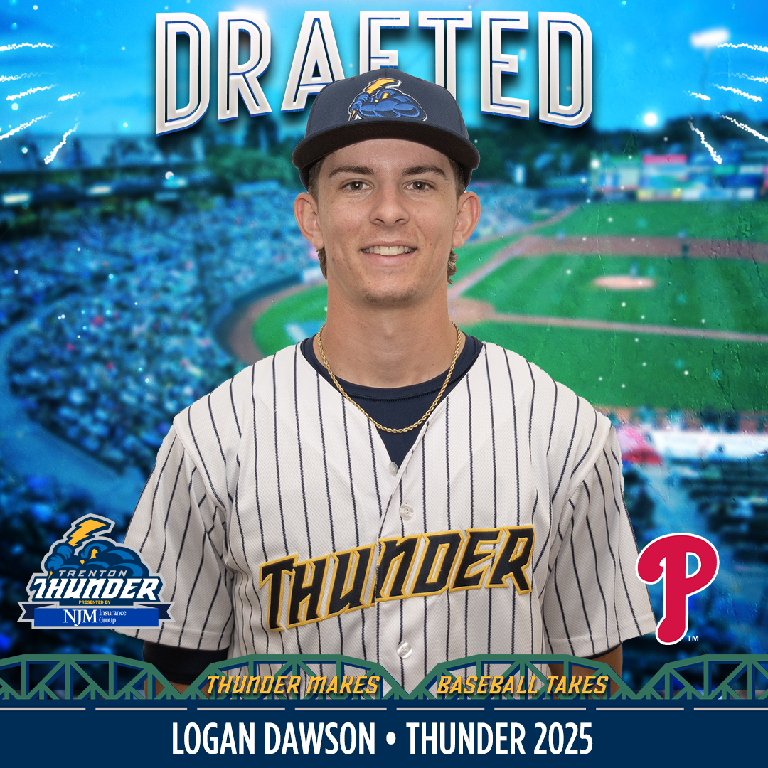 🚨DRAFTED!🚨

Thunder Infielder Logan Dawson selected by the <a href="/Phillies/">Philadelphia Phillies</a> in today's MLB Draft!

#TrentonMakesBaseballTakes⚾️
